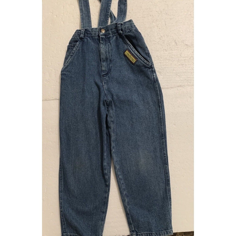 Disney Lion King Brand Kids Denim Jeans with Straps Little Simba Snap Size 7